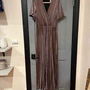 Anthropologie Black and White Striped Maxi Dress